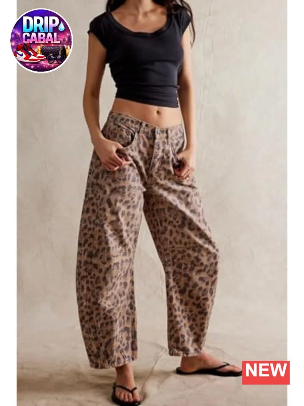 Mid Rise Barrel Jeans Wide Leg Stretch Cropped Denim Y2K